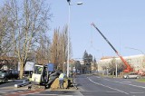 Na rondzie Wielkopolskim w Bydgoszczy powstaje sygnalizacja świetlna