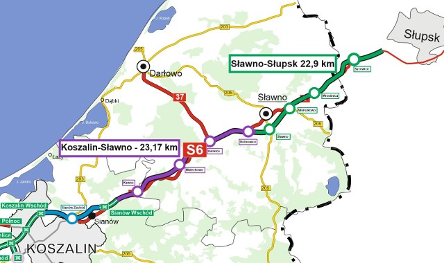 Dziś ogłoszono przetargi na budowę trasy S6 od obwodnicy Koszalina do Słupska