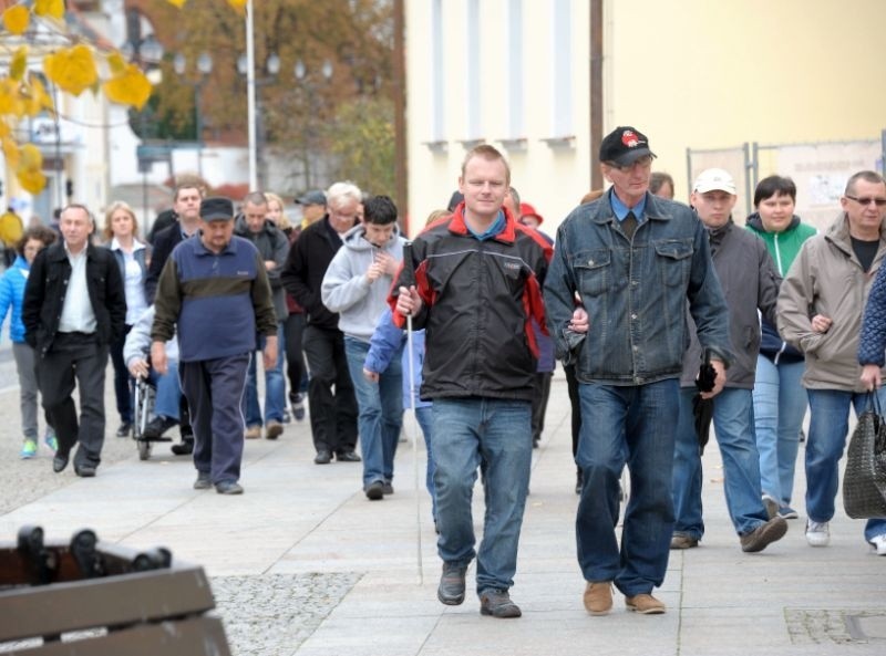 Rynek Kościuszki: Ul. Lipowa. Dzień Białej Laski. Happening w centrum miasta (zdjęcia)