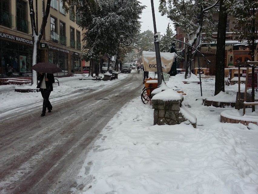 Zakopane. Zima zaatakowała. Ciężko się jeździ i chodzi po mieście