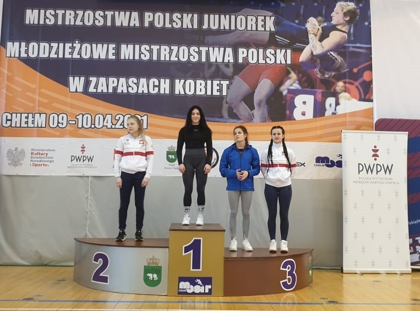 Monika Borowska na najwyższym stopniu podium mistrzostw...