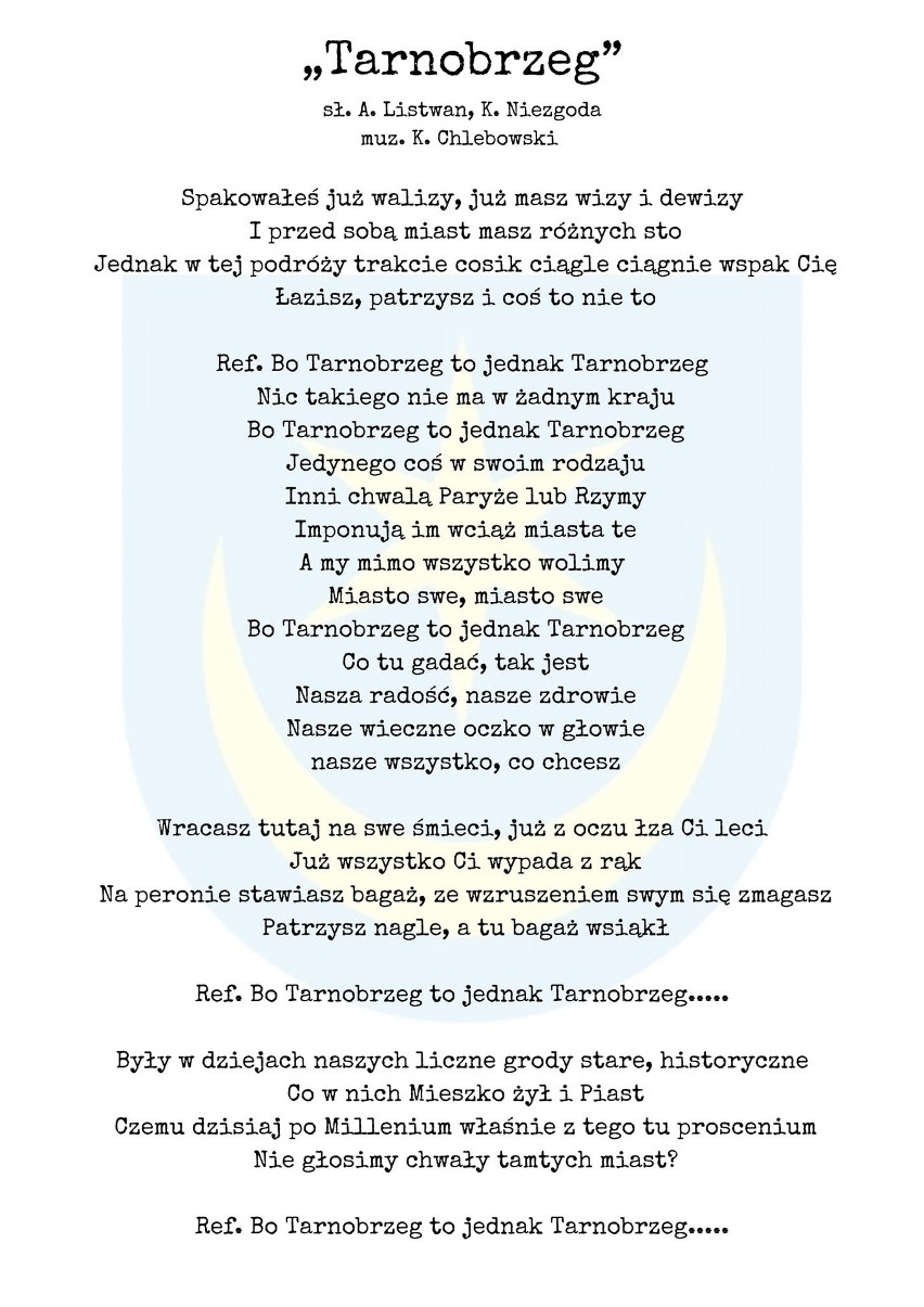Bo Tarnobrzeg to jednak Tarnobrzeg - dołącz do wspólnego śpiewania na placu Bartosza Głowackiego!