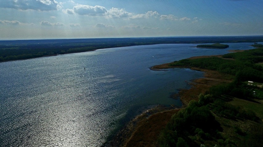 Jezioro Sławskie sfotografowane przez dron Grzegorza...