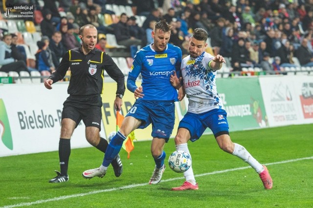 Piłkarze Sandecji Nowy Sącz jesienią wygrali w Bielsku Białej 1:0, ale teraz u siebie przegrali w takim samym stosunku