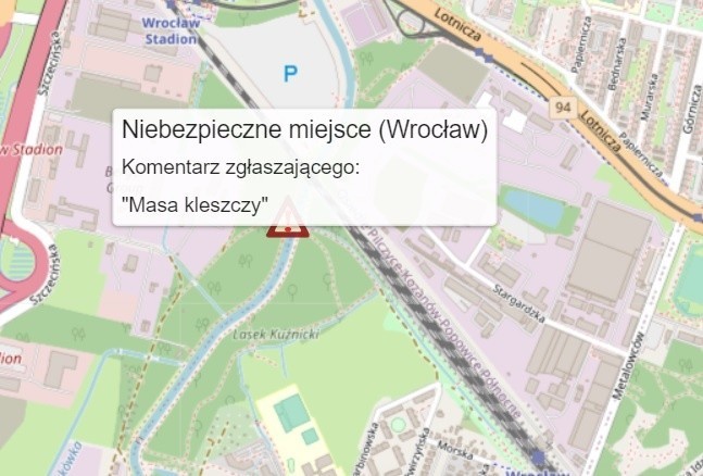 "Masa kleszczy" - napisał mieszkaniec Wrocławia, spacerujący...