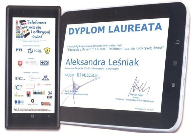 Aleksandra Leśniak została laureatką Ogólnopolskiego...