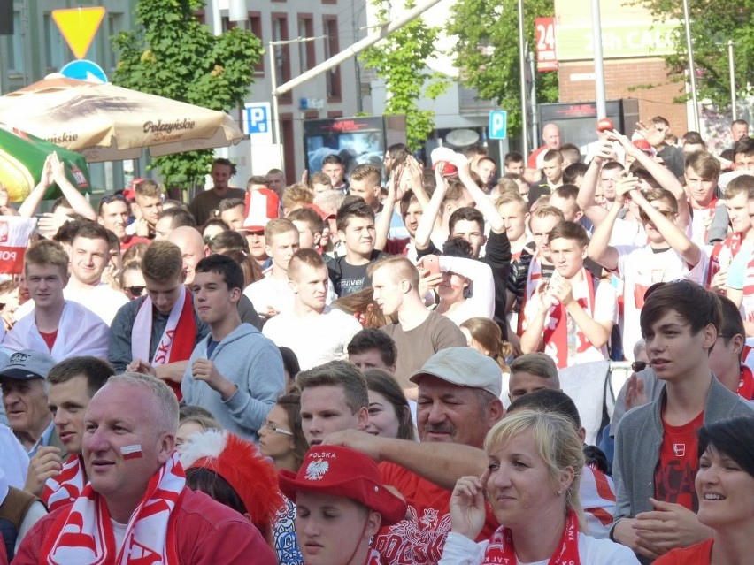 Euro 2016. Strefa kibica w Koszalinie. Mecz Polska - Ukraina