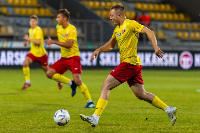 Najlepszy strzelec na Mazowszu we wrześniu - napastnik Znicza Pruszków, Maciej Firlej