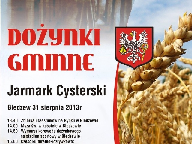 W sobotę w Bledzewie odbędzie się gminne święto plonów, połączone z tradycyjnym jarmarkiem cysterskim.