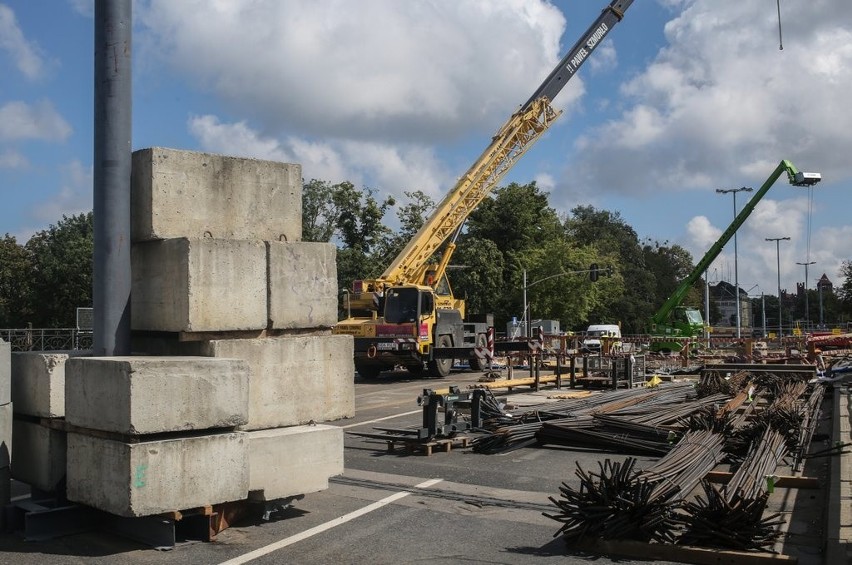 Prace budowlane na gdańskim Hucisku (13.08.2015 r.)