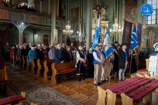 Świętowanie flisackiej barbórki, rozpoczęło się od Mszy Świętej w Kościele Parafialnym w Ulanowie