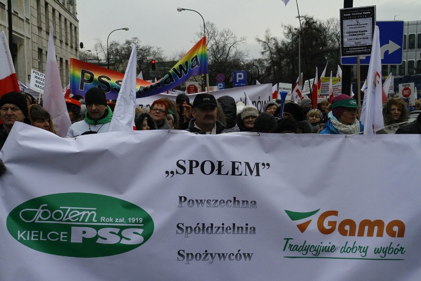 Kieleccy handlowcy uczestniczyli w proteście w Warszawie