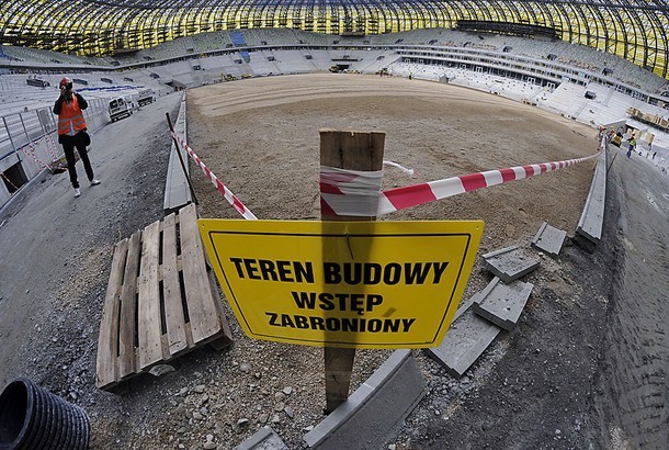 Tak wyglądał stadion PGE Arena w poniedziałkowy poranek