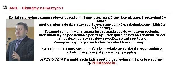 Na stronie KOZPN rano w dalszym ciągu można było zobaczyć ogłoszenie wyborcze.