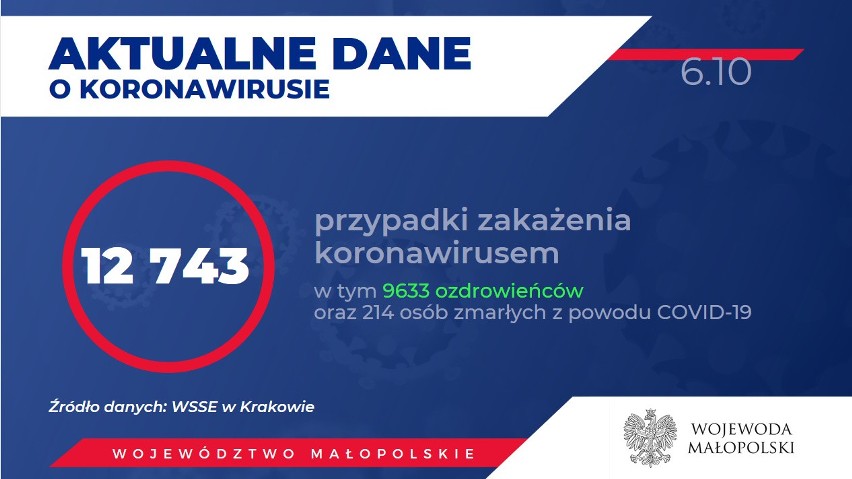 Powiat krakowski. Przybywa chorych na COVID-19, ale jest więcej ozdrowiałych. Dotąd wykryto 699 przypadków koronawirusa