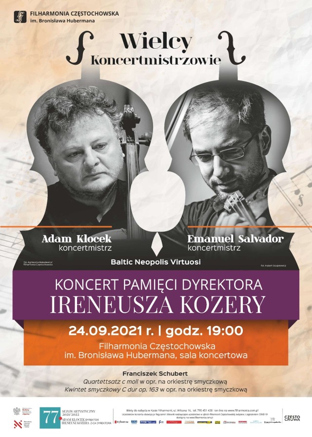 Filharmonia Częstochowa zaprasza na koncert poświęcony pamięci Ireneusza Kozery