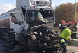 Wypadek na autostradzie A4: Zderzyły się ciężarówki. Trwa akcja ratunkowa. Są ranni. Autostrada Katowice - Wrocław zablokowana