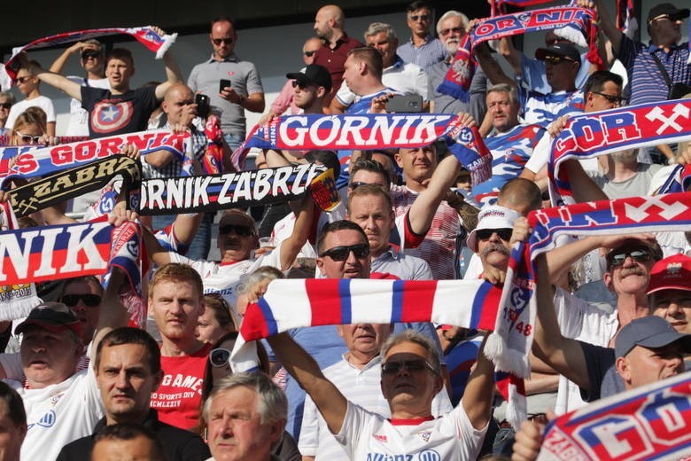 26.07.2019. Kibice na meczu Górnik Zabrze - Zagłębie Lubin....