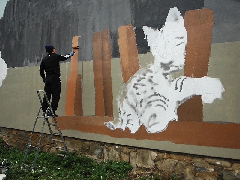 Nowy Sącz. Wielki mural Morsa na ul. Łokietka  [ZDJĘCIA]
