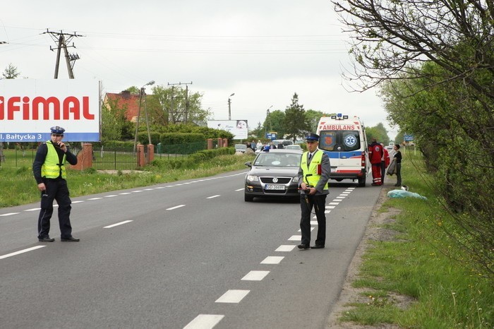 Motocyklista zginąl w wypadku na ul. Portowej w Slupsku.