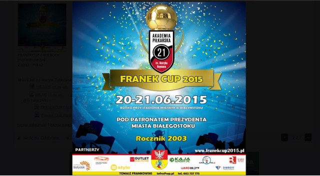 Eko-System sponsorem Franek Cup 2015!