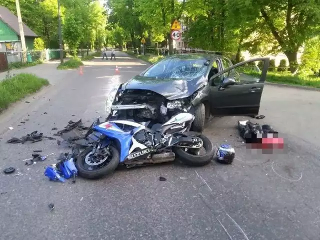 Wypadek motocyklisty w Mysłowicach