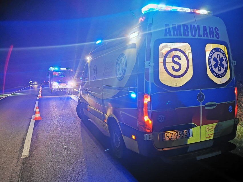 Wypadek w Rudce w gminie Sieniawa.
