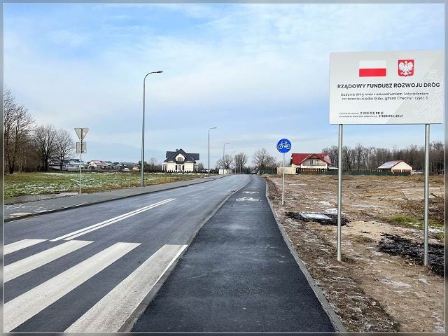 Tak wygląda świeżo wybudowana droga w Skibach w gminie Chęciny.