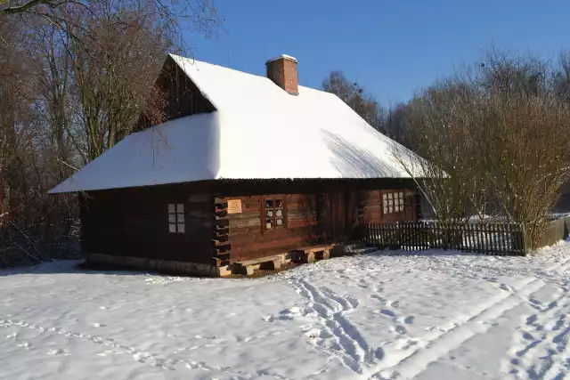 Tak wygląda chorzowski skansen zimą.