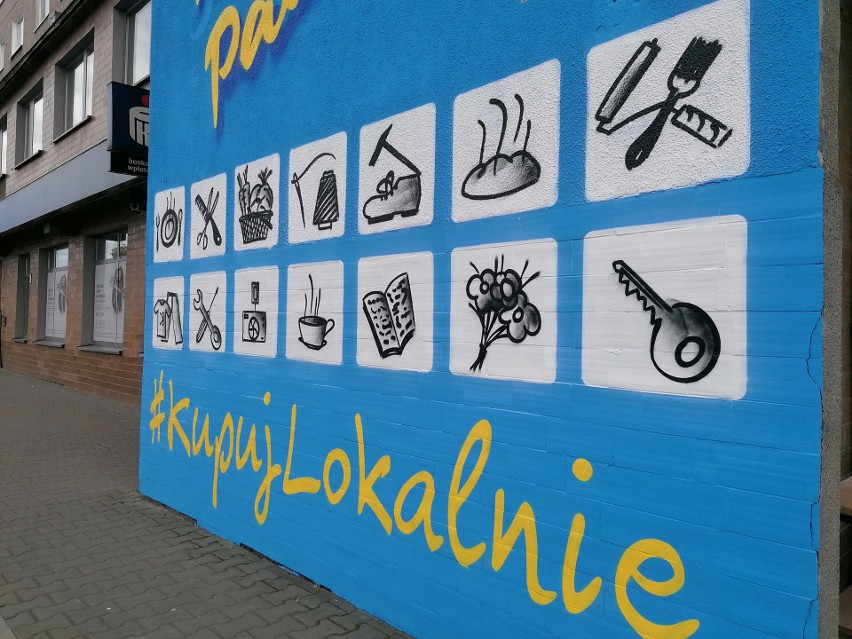 Nowy mural KRUKA w Pabianicach ma wspierać przedsiębiorców