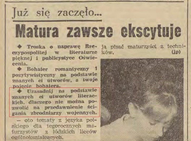 "Dlaczego nie można pozwolić na przedawnienie ścigania...