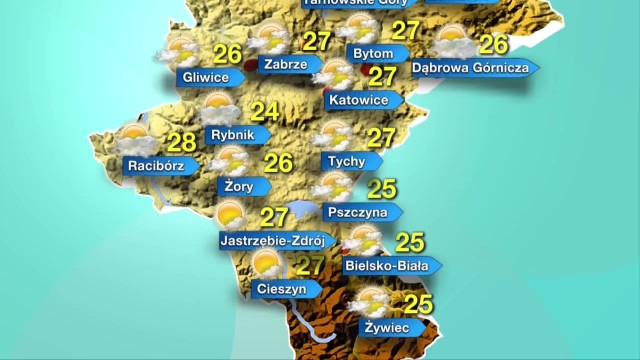 Prognoza pogody na 24 czerwca dla województwa śląskiego.
