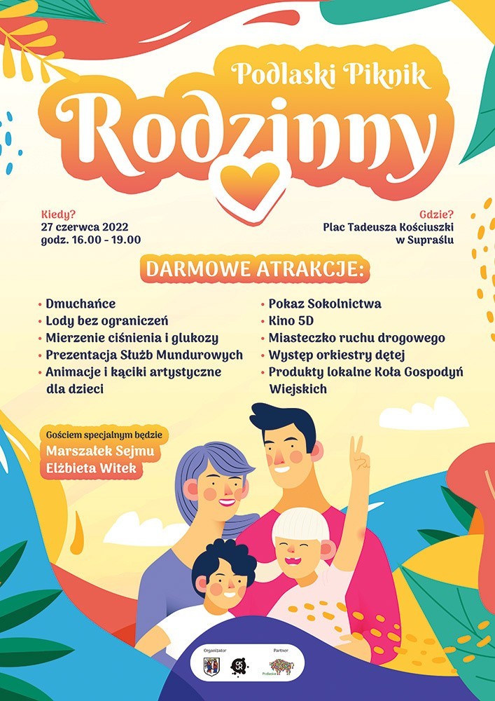 W Supraślu odbędzie się Podlaski Piknik Rodzinny. Gościem...