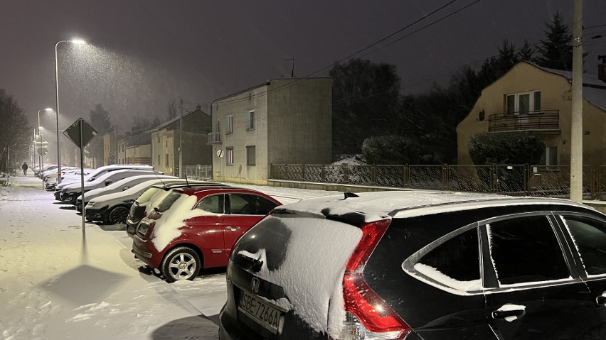 Opady śniegu w woj. śląskim....