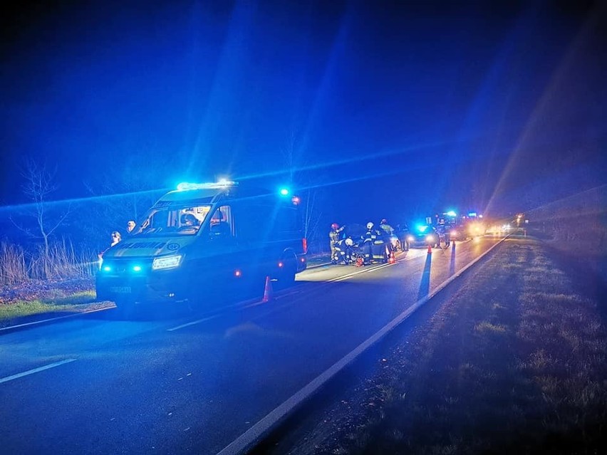 Wypadek w Rudce w gminie Sieniawa.