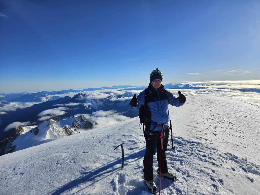 Tomasz Wróbel na szczycie Mont Blanc. Czuł wtedy i...