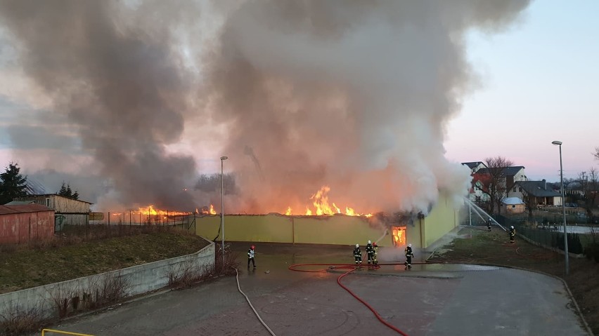 Pożar Biedronki w Rajgrodzie