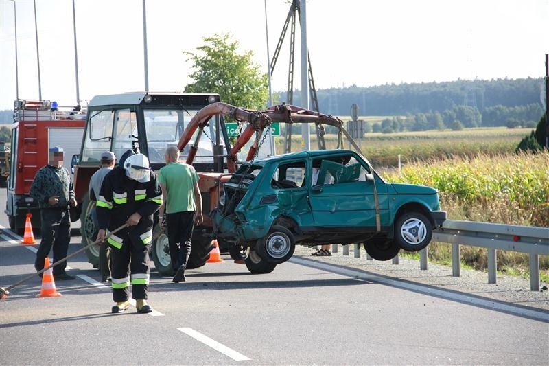 Przyczepka staranowała vw passata