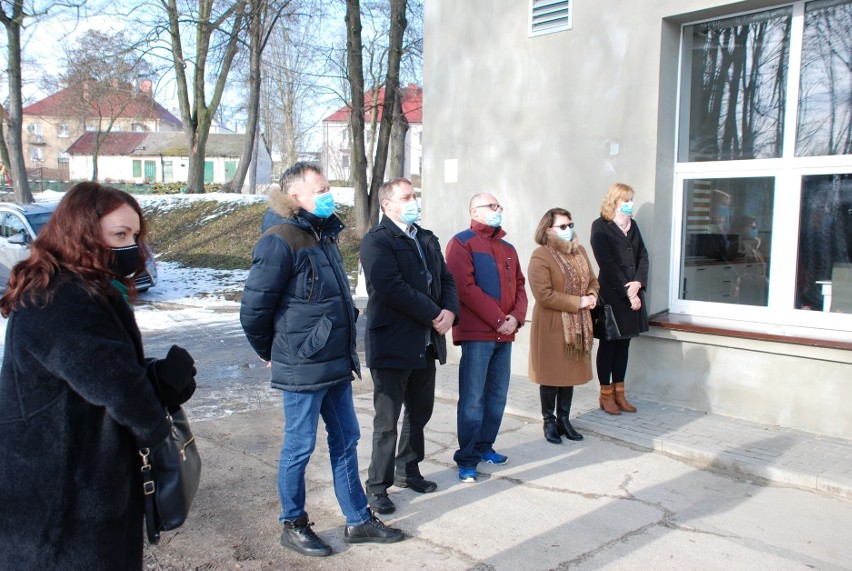 Podczas ceremonii otwarcia Klubu Seniora Plus w Gackach.