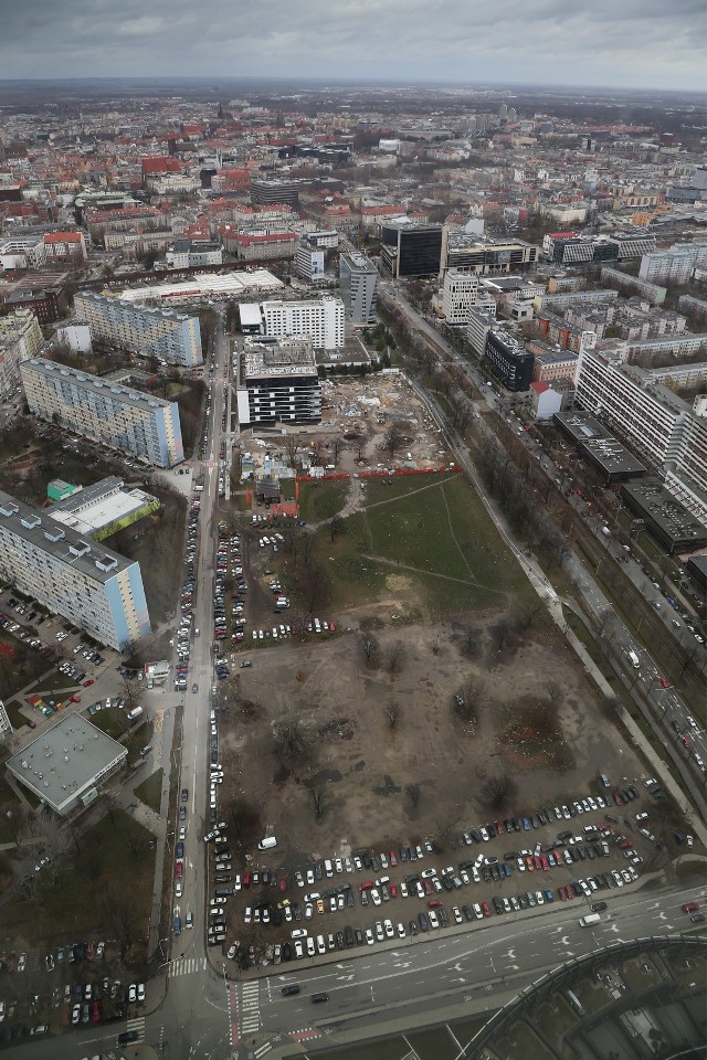 Parkowanie przy Sky Tower, zdjęcie z 2015 roku