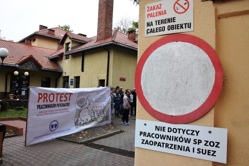 Bielsko-Biała: pracownicy szpitala pikietowali w sprawie...