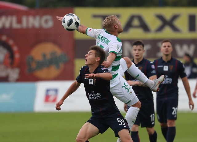 Adrian Benedyczak podczas meczu Pogoni z Lechią Gdańsk