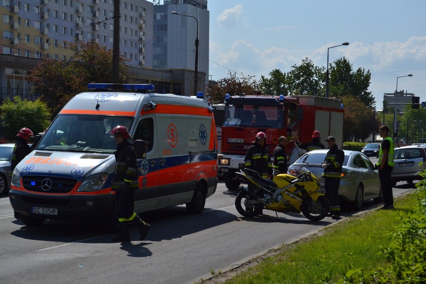 Częstochowa: Wypadek motocyklisty na Armii Krajowej [ZDJĘCIA]