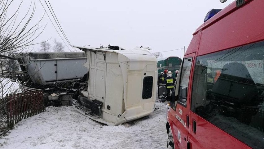 Jak wynika że wstępnych informacji kierowca pojazdu Daf...