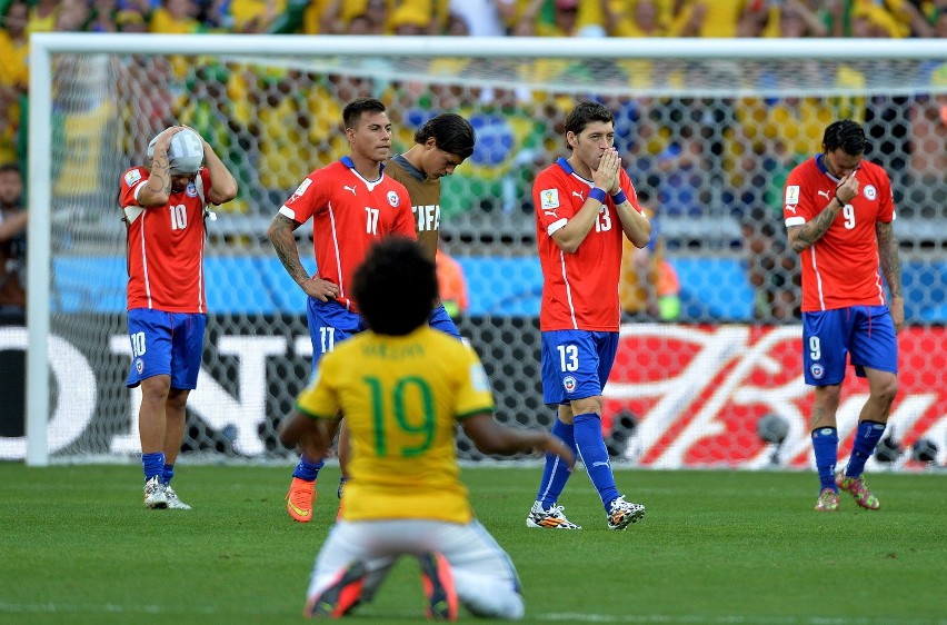 Mundial 2014 Brazylia Chile 1:1, karne 3:2 [RELACJA]