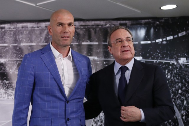 Zinedine Zidane i prezydent Realu Florentino Perez