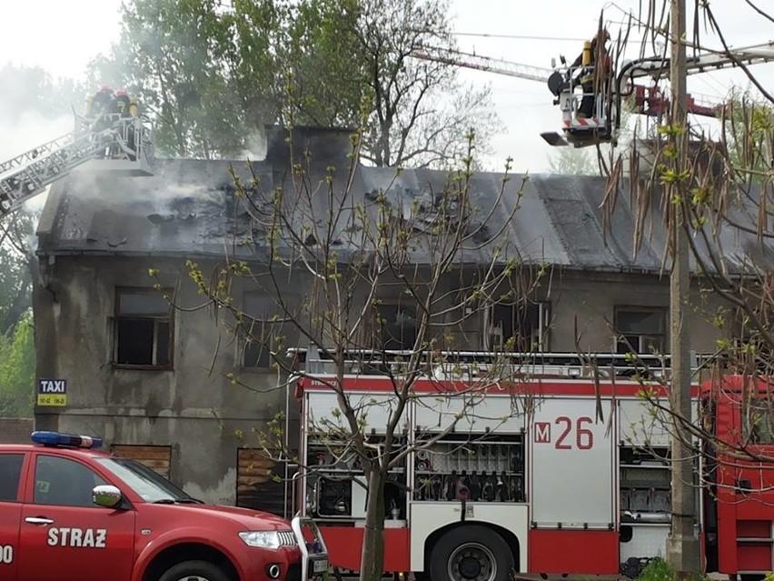 Pożar przy ulicy Staromiejskiej w Radomiu