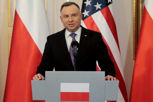 10.03.2022 warszawa spotkanie prezydenta rp andrzeja dudy z wiceprezydent usa kamala harrisn/z andrzej duda fot. adam jankowski / polska press