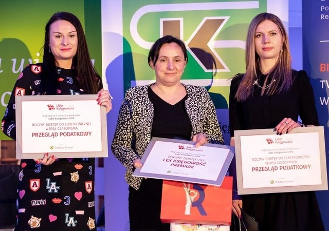 Laureatki siódmej edycji konkursu Lider Księgowości 2018 (pośrodku zwyciężczyni - Sylwia Loręcka z Włoszczowy).