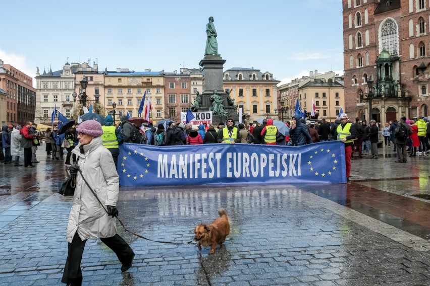 Przez Kraków przeszedł proeuropejski marsz [ZDJĘCIA, WIDEO]